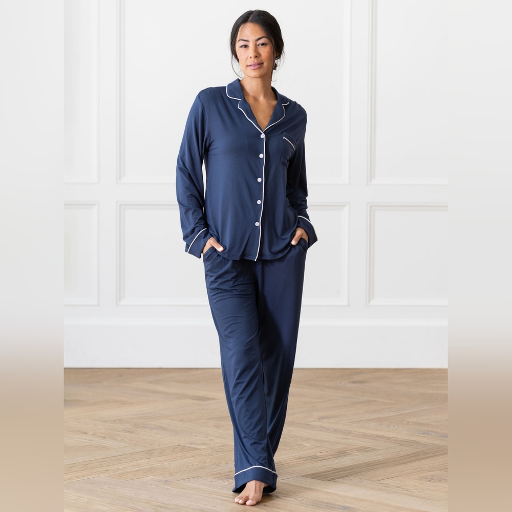 Navy Blue Cozy Earth Bamboo pajamas